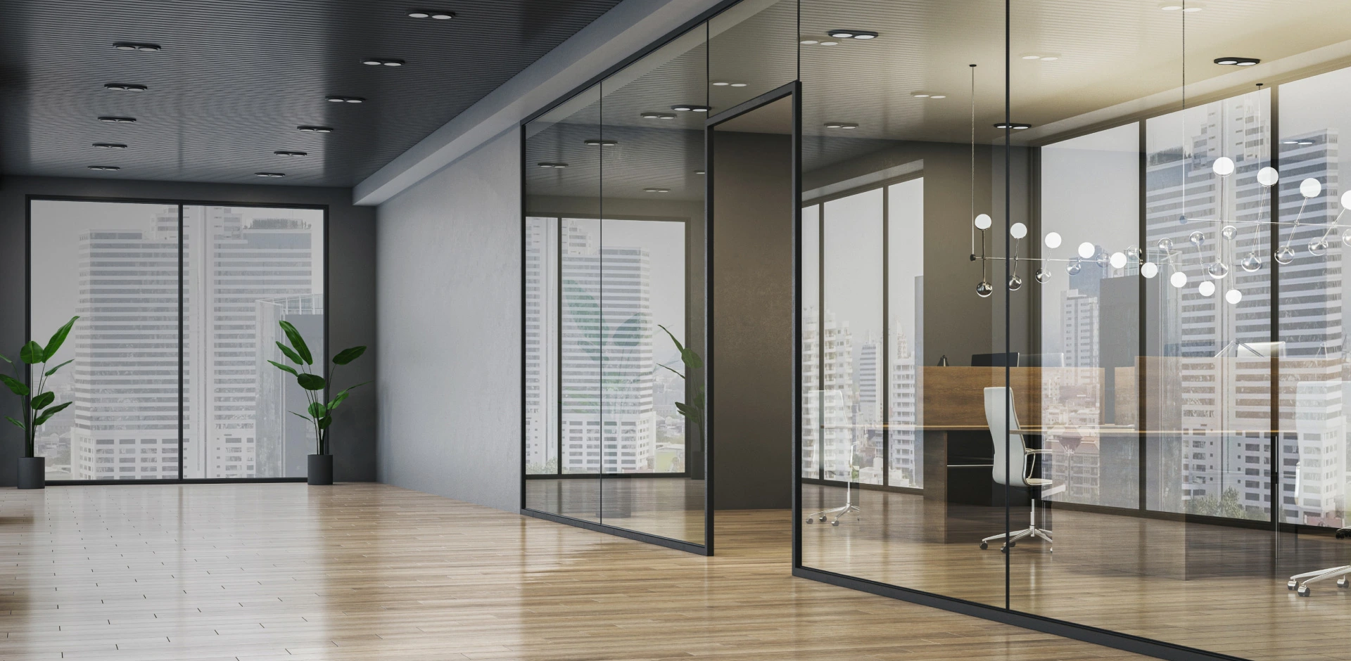 VEXA smart window for interior spaces with instant privacy control